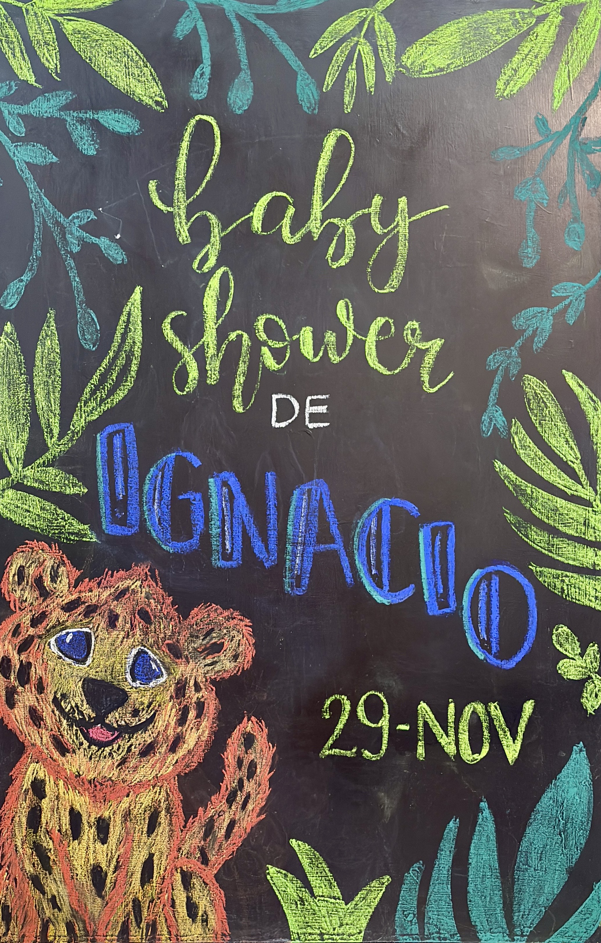 Pizarra para baby shower